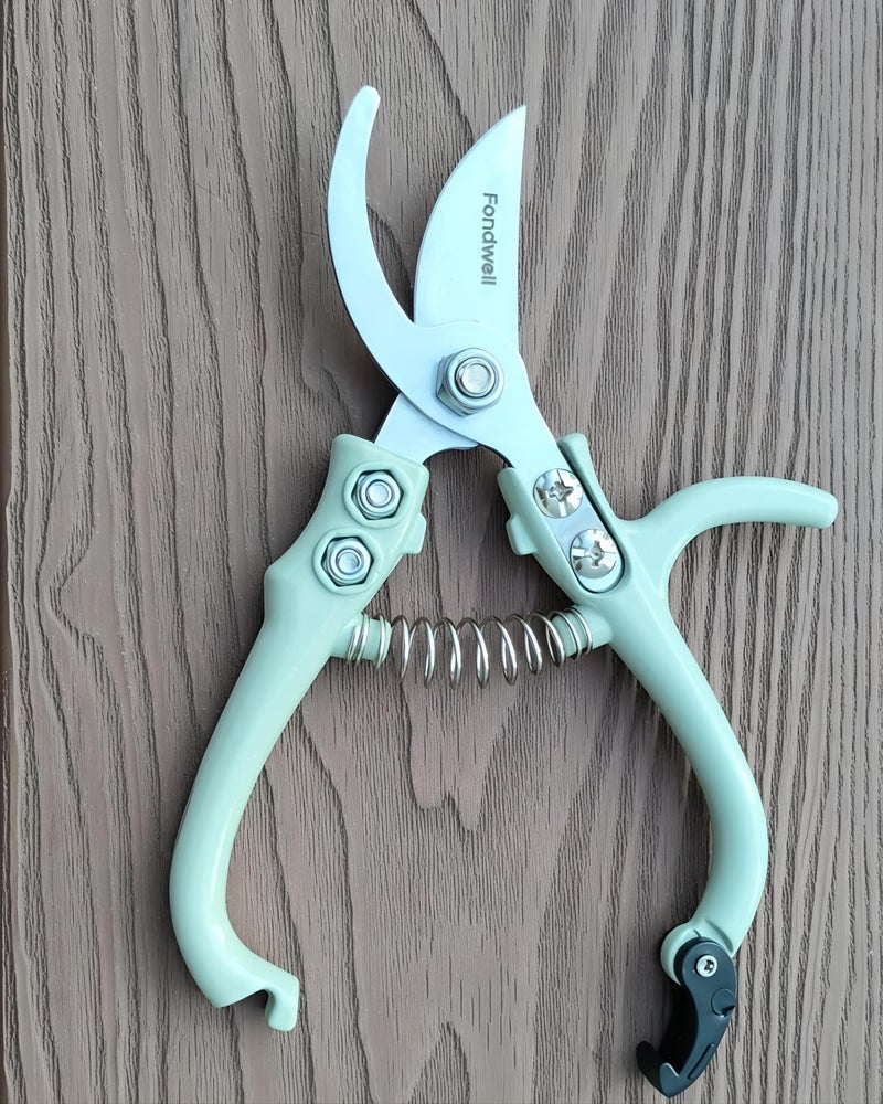 Fondwell 6" Gardening Shears Hand Pruners: Lightweight Garden Trimmers with Bypass Blades - Reliable Bonsai Cutters for Small Plants - Image 4